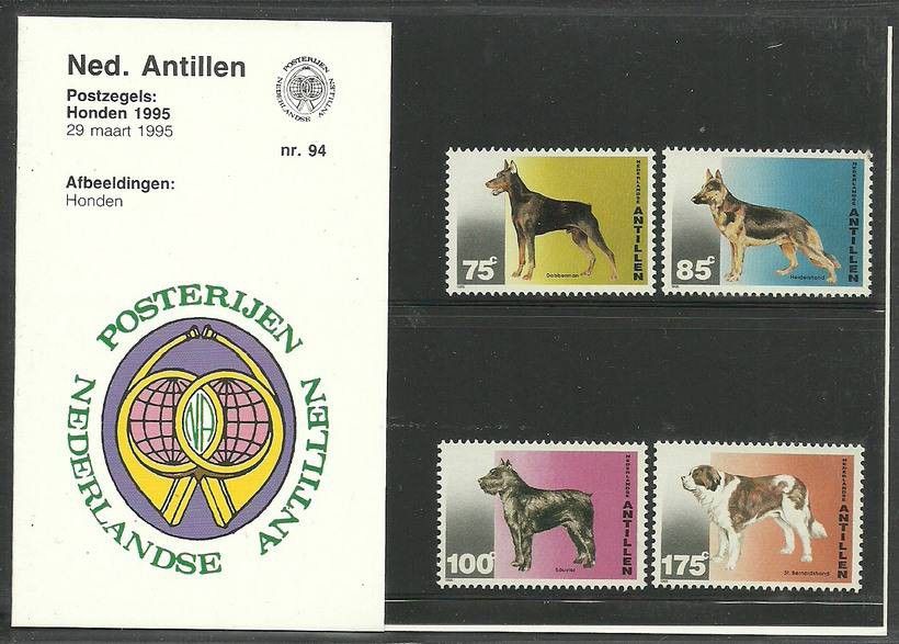 Antyle Holenderskie 1995 Mi 829-832 Czyste **