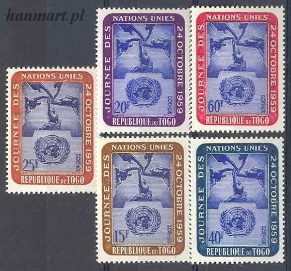 Znaczek Togo 1959 Mi 271-275 Czyste **