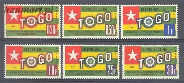 Znaczek Togo 1961 Mi 298-303 Czyste **