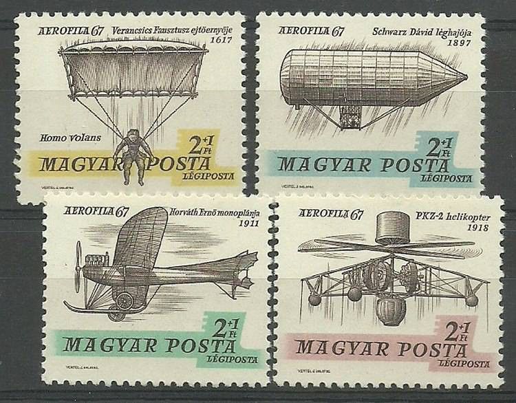 Znaczek Węgry 1967 Mi 2317-2320I Czyste **