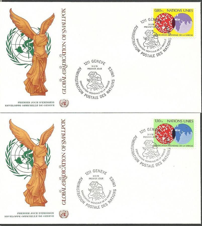 Znaczek Narody Zjednoczone Genewa 1978 Mi 73-74 FDC