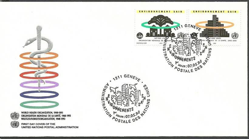 Znaczek Narody Zjednoczone Genewa 1993 Mi 231-232 FDC