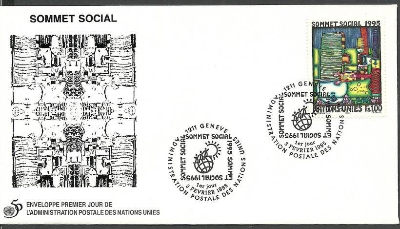 Znaczek Narody Zjednoczone Genewa 1995 Mi 262 FDC