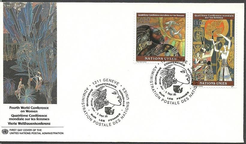 Znaczek Narody Zjednoczone Genewa 1995 Mi 271-272 FDC