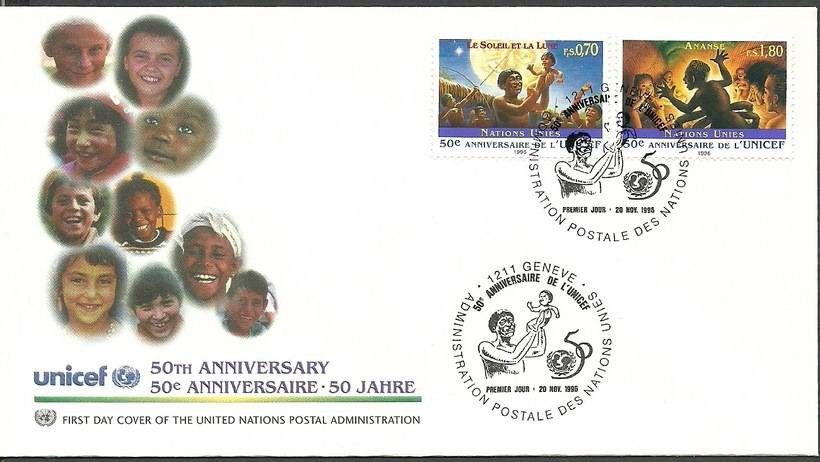 Znaczek Narody Zjednoczone Genewa 1996 Mi 301-302 FDC