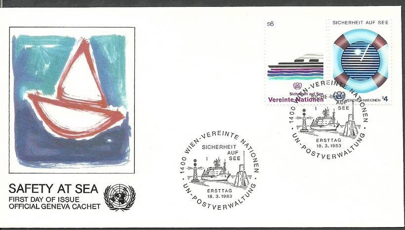 Znaczek Narody Zjednoczone Wiedeń 1983 Mi 30-31 FDC