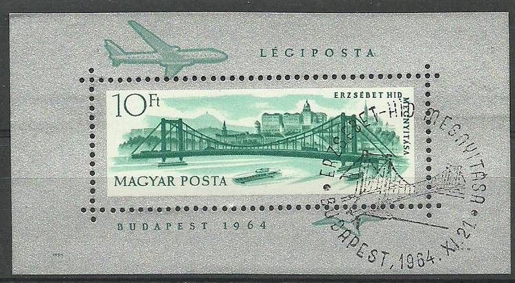 Znaczek Węgry 1964 Mi bl 45 Stemplowane