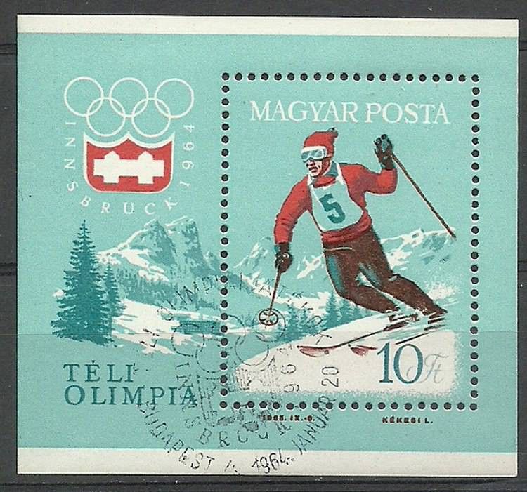 Znaczek Węgry 1964 Mi bl 40 Stemplowane