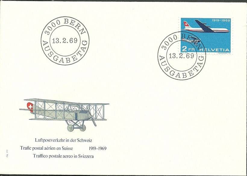 Znaczek Szwajcaria 1969 Mi 899 FDC