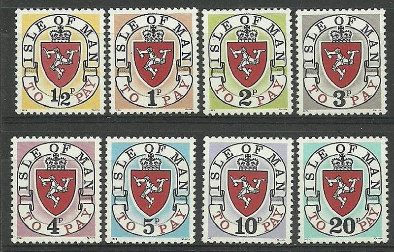 Znaczek Wyspa Man 1973 Mi por 1-8I Czyste **