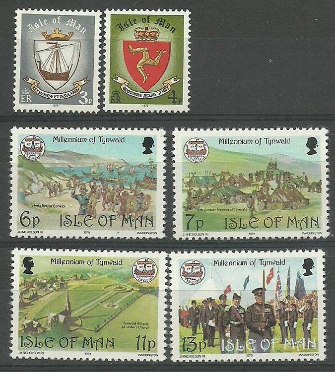 Znaczek Wyspa Man 1979 Mi 144-149I Czyste **