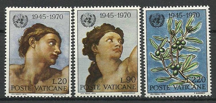 Znaczek Watykan 1970 Mi 569-571 Czyste **