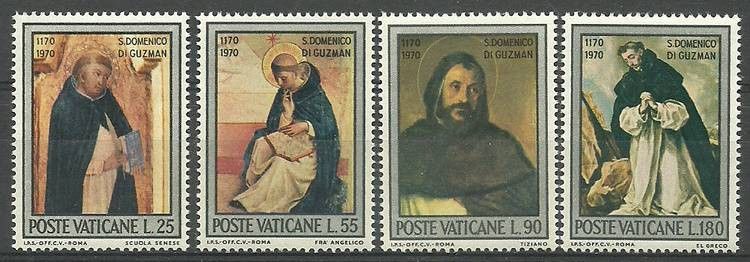 Znaczek Watykan 1971 Mi 586-589 Czyste **