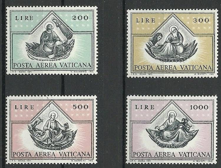 Znaczek Watykan 1971 Mi 590-593 Czyste **