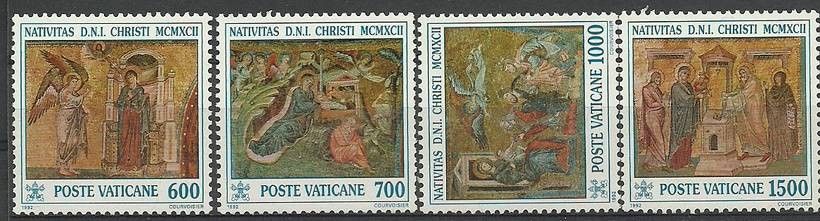 Znaczek Watykan 1992 Mi 1075-1078 Czyste **