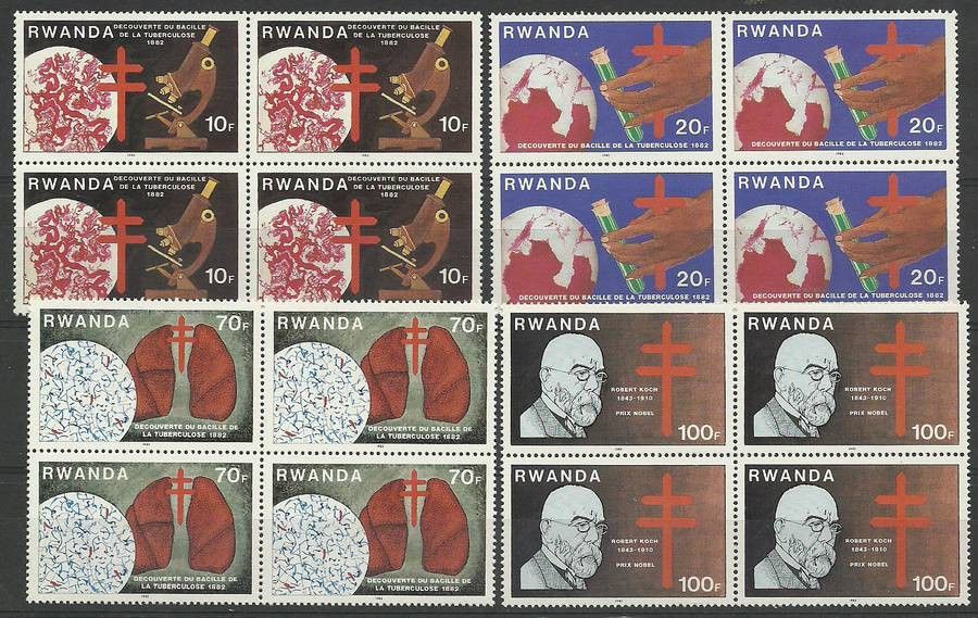 Znaczek Rwanda 1982 Mi 1187-1190 Czyste **