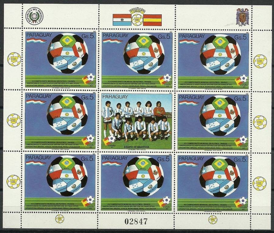 Znaczek Paragwaj 1982 Mi ark 3534 Czyste **