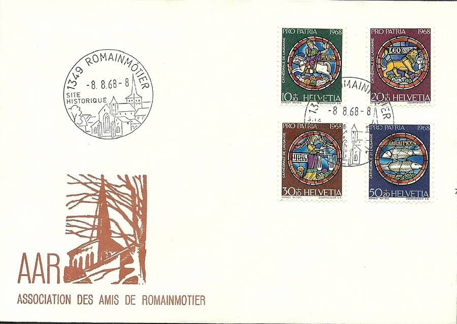 Znaczek Szwajcaria 1968 Mi 874-877 FDC