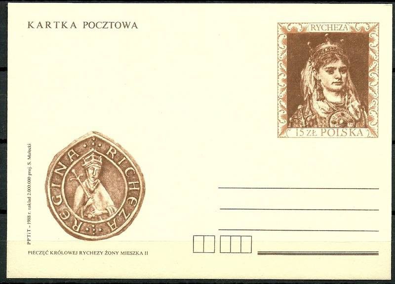 Znaczek Polska 1988 Mi 986a Całostka pocztowa