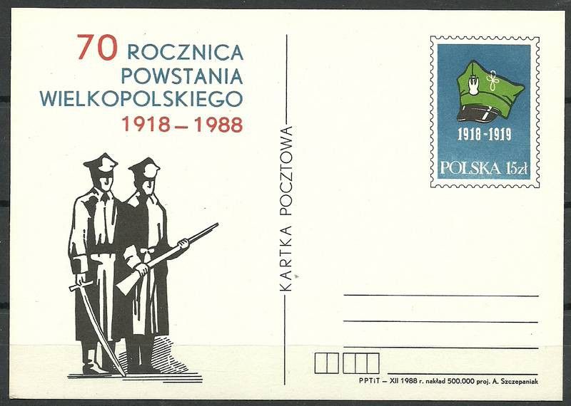 Znaczek Polska 1988 Mi 989 Całostka pocztowa