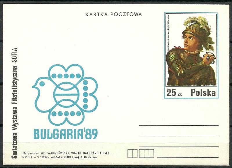 Znaczek Polska 1989 Mi 995 Całostka pocztowa
