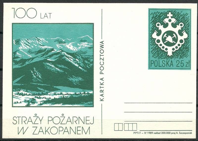 Znaczek Polska 1989 Mi 996 Całostka pocztowa