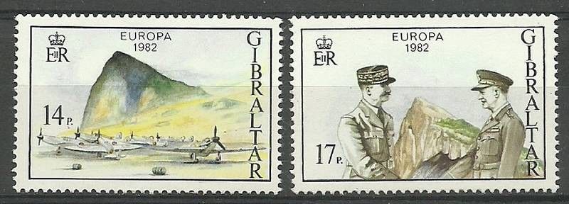 Znaczek Gibraltar 1982 Mi 451-452 Czyste **