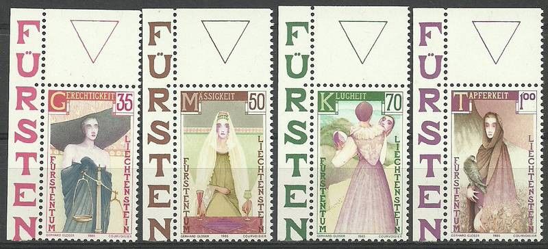 Znaczek Liechtenstein 1985 Mi 871-874 Czyste **