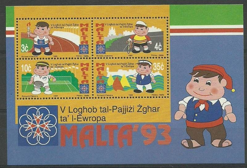 Znaczek Malta 1993 Mi bl 12 Czyste **