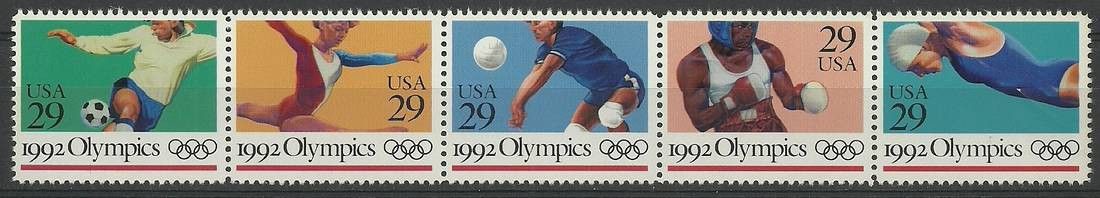 Znaczek USA 1992 Mi 2241-2245 Czyste **