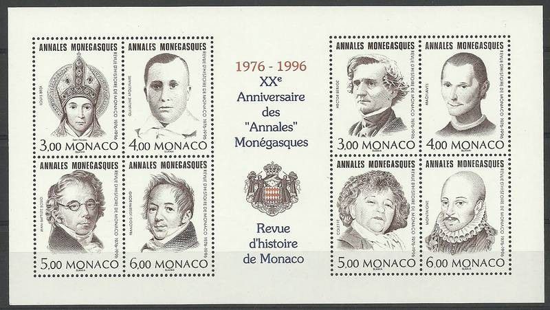 Znaczek Monako 1996 Mi bl 68 Czyste **