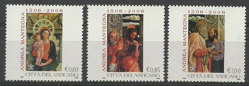 Znaczek Watykan 2006 Mi 1548-1550 Czyste **