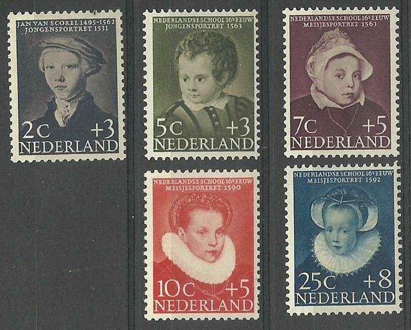 Znaczek Holandia 1956 Mi 685-689 Czyste **