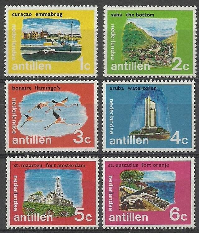 Znaczek Antyle Holenderskie 1972 Mi 239-244 Czyste **