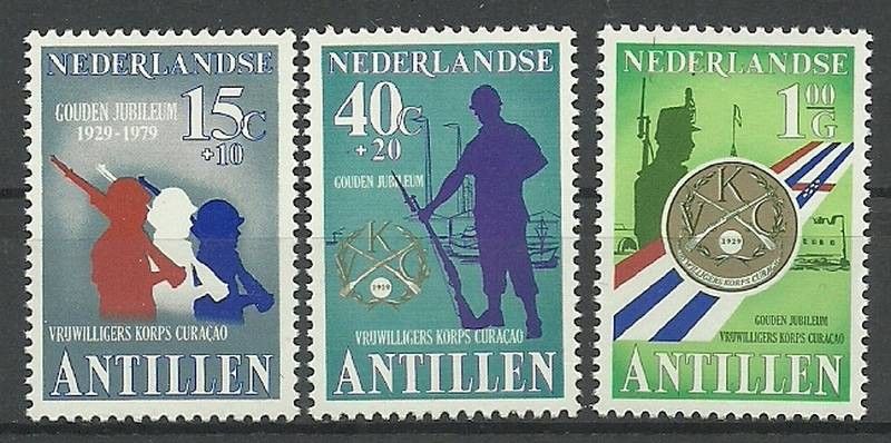 Znaczek Antyle Holenderskie 1979 Mi 395-397 Czyste **