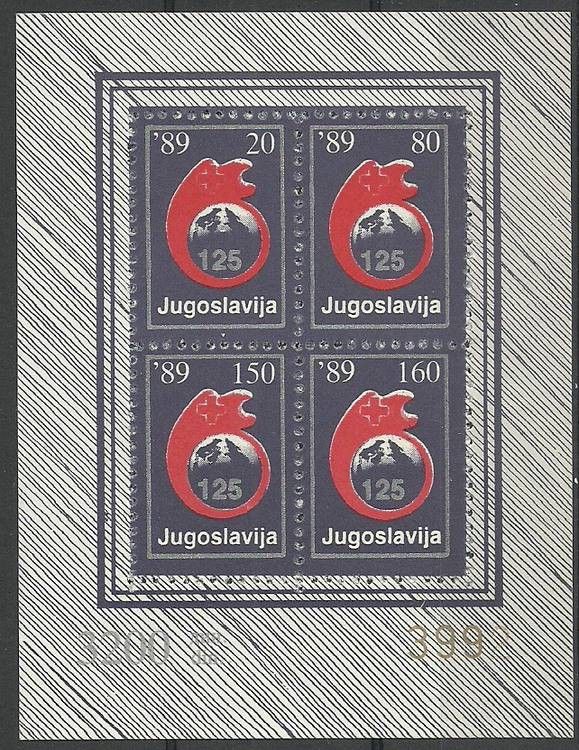 Znaczek Jugosławia 1989 Mi zwaark 166-169 Czyste **