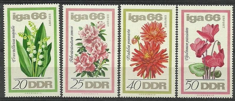Znaczek NRD / DDR 1966 Mi 1189-1192 Czyste **