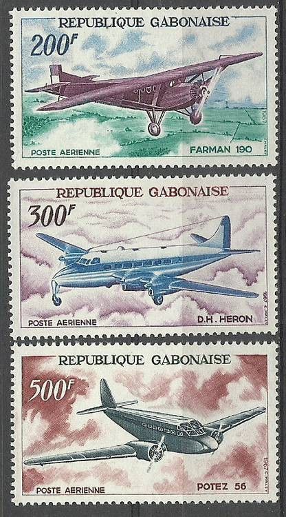 Znaczek Gabon 1967 Mi 273-275 Czyste **