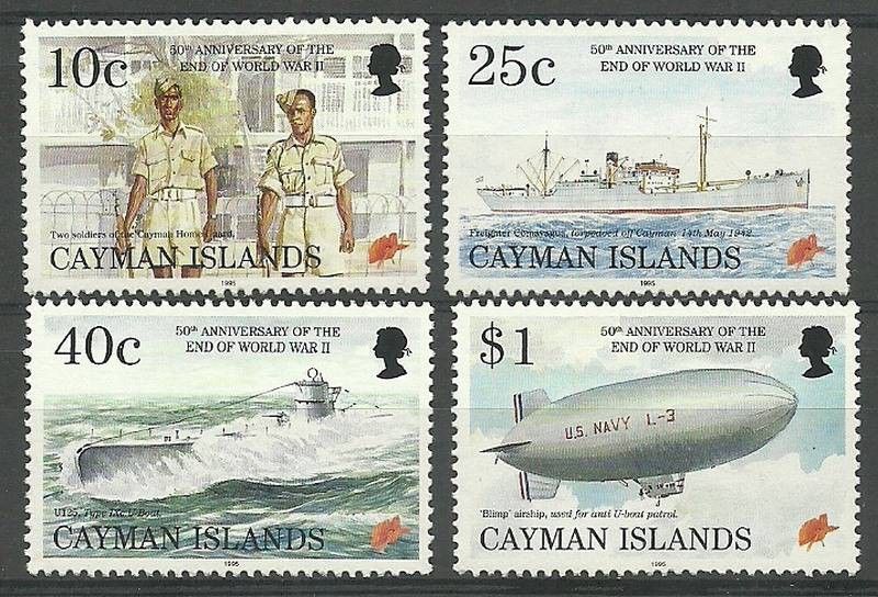 Znaczek Kajmany 1995 Mi 738-741 Czyste **