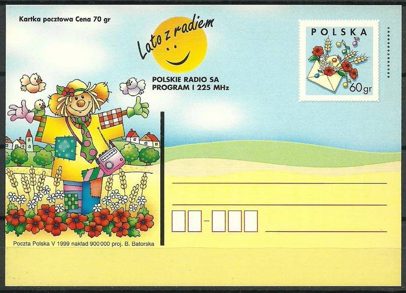 Znaczek Polska 1999 Fi 1209 Całostka pocztowa