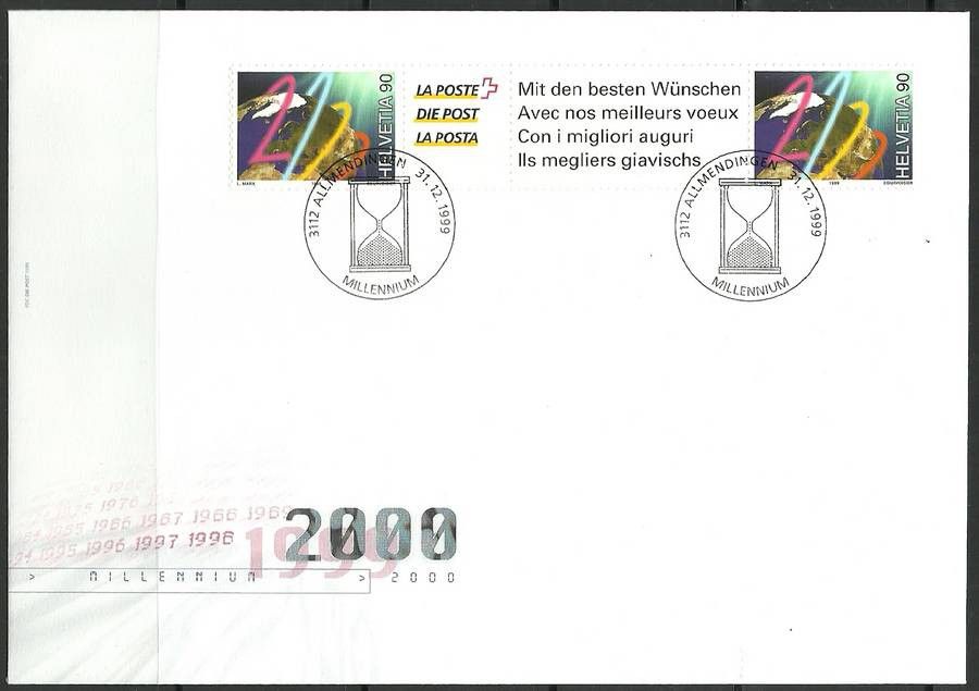 Znaczek Szwajcaria 1999 Mi 1706 FDC