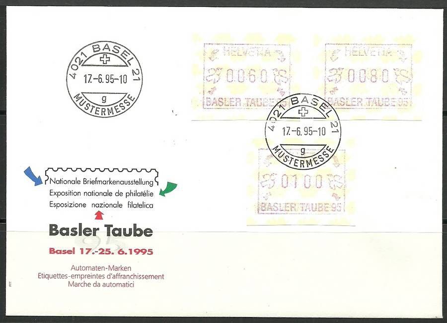 Znaczek Szwajcaria 1995 Mi aut 6 (0060-0100) FDC