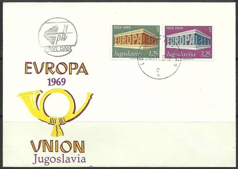 Znaczek Jugosławia 1969 Mi 1361-1362 FDC