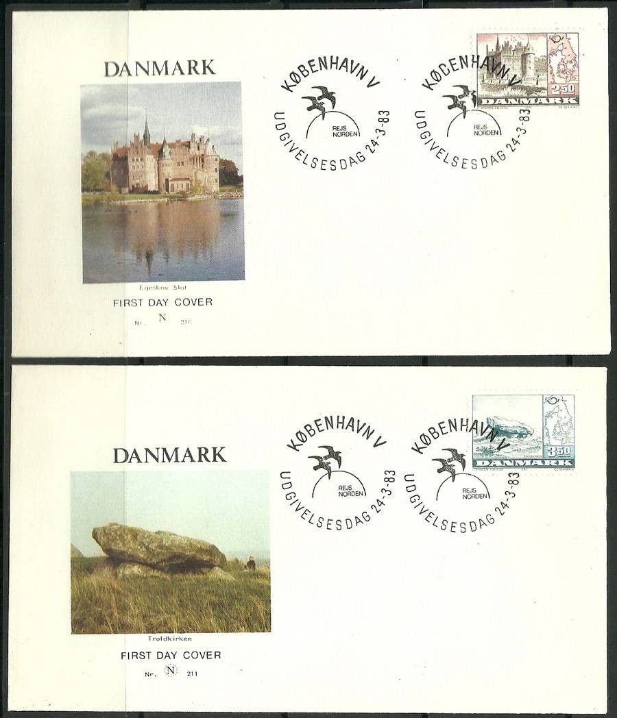Znaczek Dania 1983 Mi 772-773 FDC