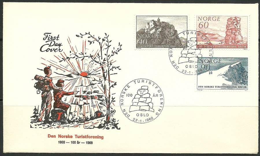 Znaczek Norwegia 1968 Mi 561-563 FDC