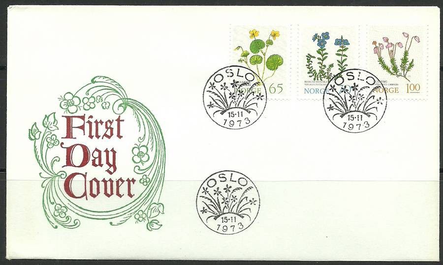 Znaczek Norwegia 1973 Mi 671-673 FDC