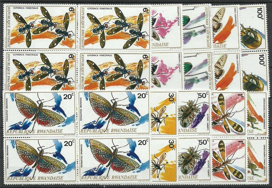 Znaczek Rwanda 1973 Mi 538-547 Czyste **