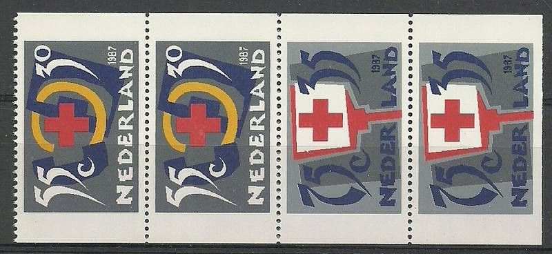 Znaczek Holandia 1987 Mi 1323C-1325D Czyste **