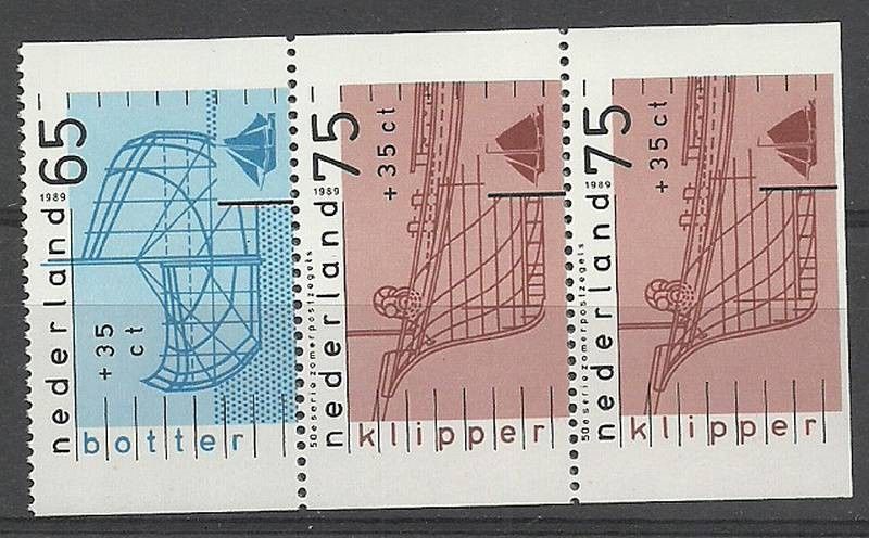 Znaczek Holandia 1989 Mi 1362D+1363D,E Czyste **