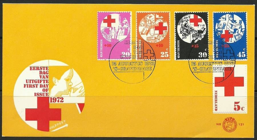 Znaczek Holandia 1972 Mi 994-998 FDC